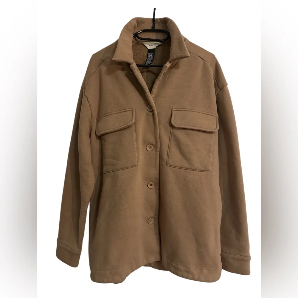 Vuori Restore Button Down Shirt Jacket Size Large Tan Light Brown - Picture 10 of 11